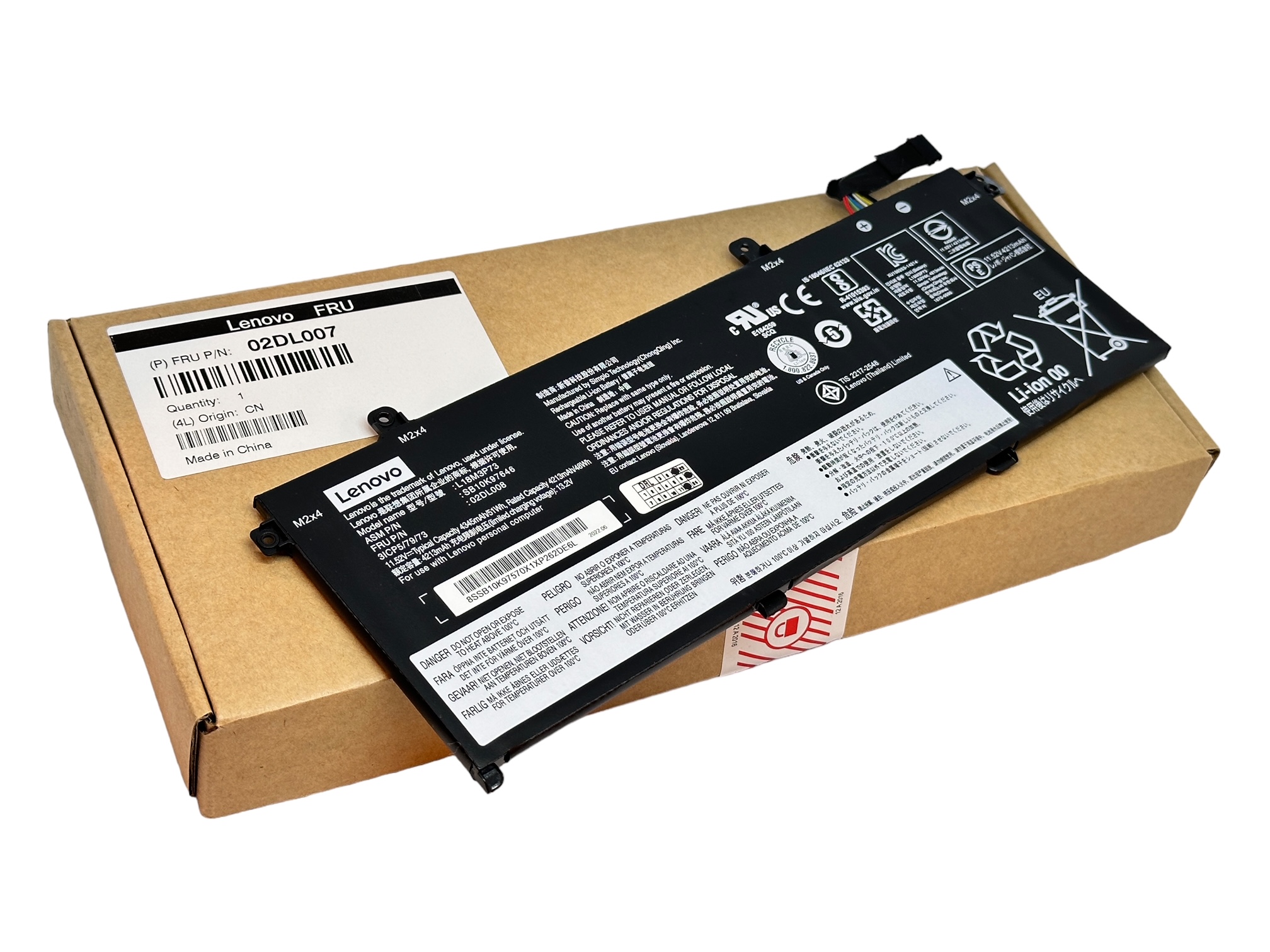 Baterie originala Lenovo ThinkPad 02DL007 02DL008 02DL009 02DL010 5B10W13877 5B10W13905 5B10W13906 5B10W13907 5B10W13908 5B10W13954 5B10W51826 5B10W51827 5B10W51829 5B10W51830 L18M3P73 L18L3P73 L18C3P72 L18C3P71 11.52V 4213mAh, 3 celule