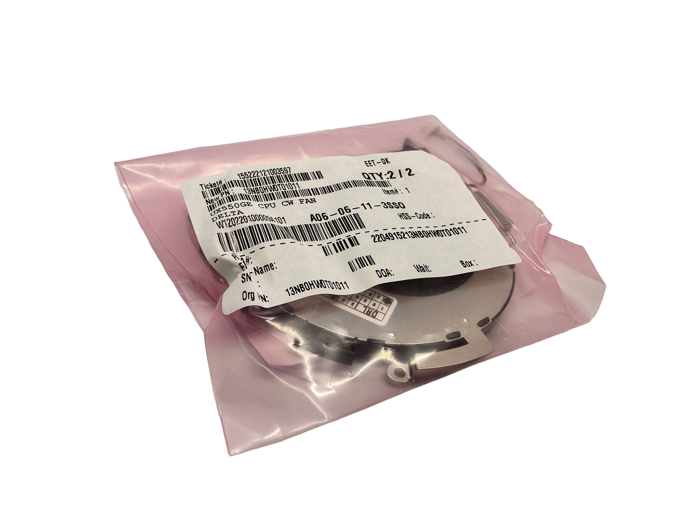Cooler original Asus ZenBook Pro UX550, cod 13NB0HW0T01011, pentru procesor, CPU type